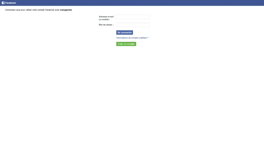 2048enligne capture ecran page de connexion facebook